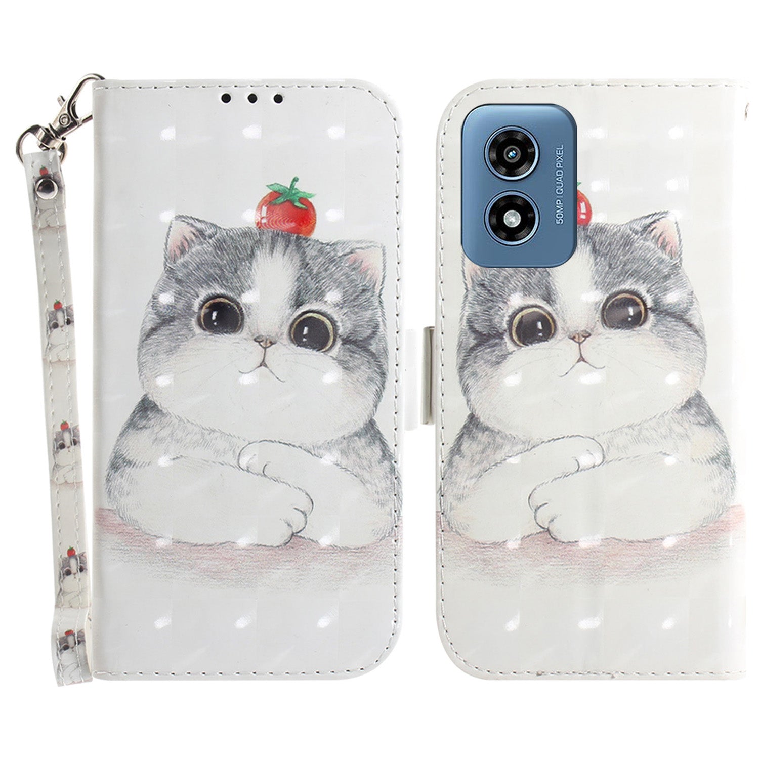 For Motorola Moto G Play (2024) 4G Case Pattern Printed Leather Wallet Phone Cover with Strap For Motorola Moto G Play (2024) 4G Case Pattern Printed Leather Wallet Phone Cover with Strap